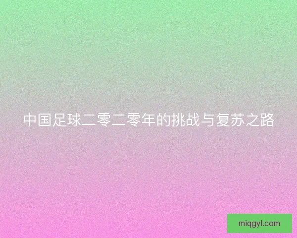 中国足球二零二零年的挑战与复苏之路